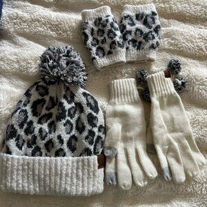Hat and glove set